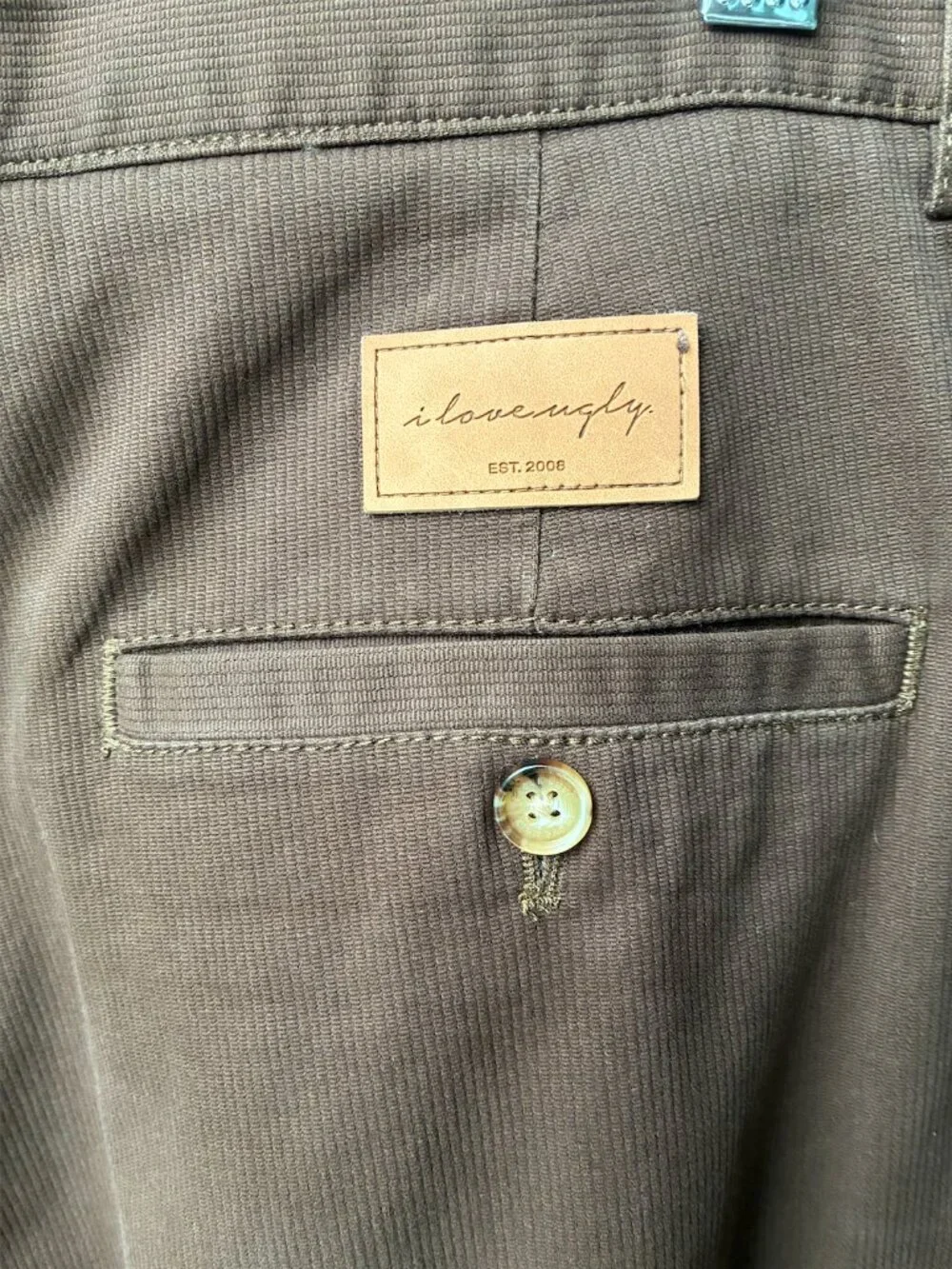 Casual Corduroy Pants for Men in Brown